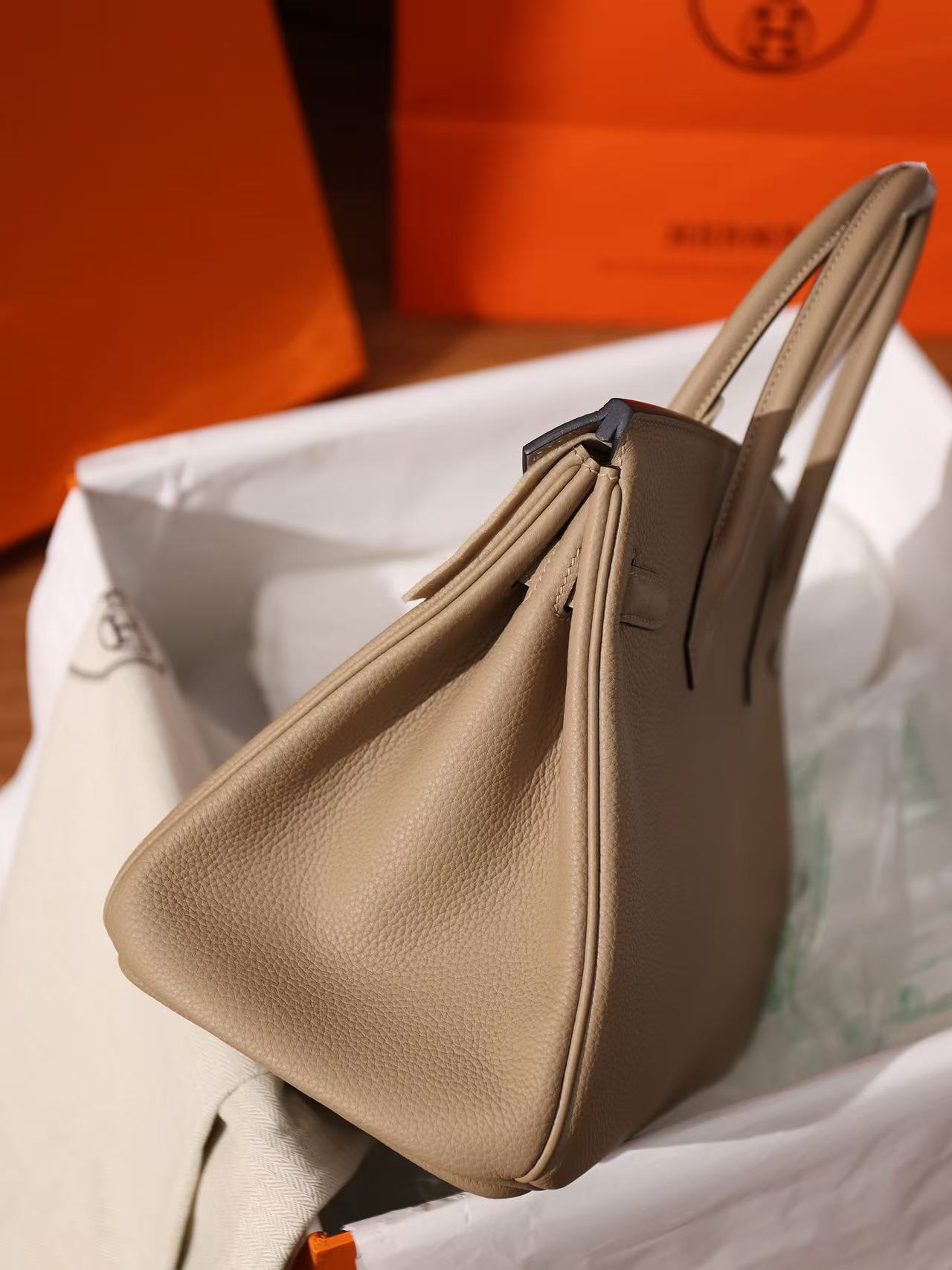 Birkin 30cm 风衣灰金扣