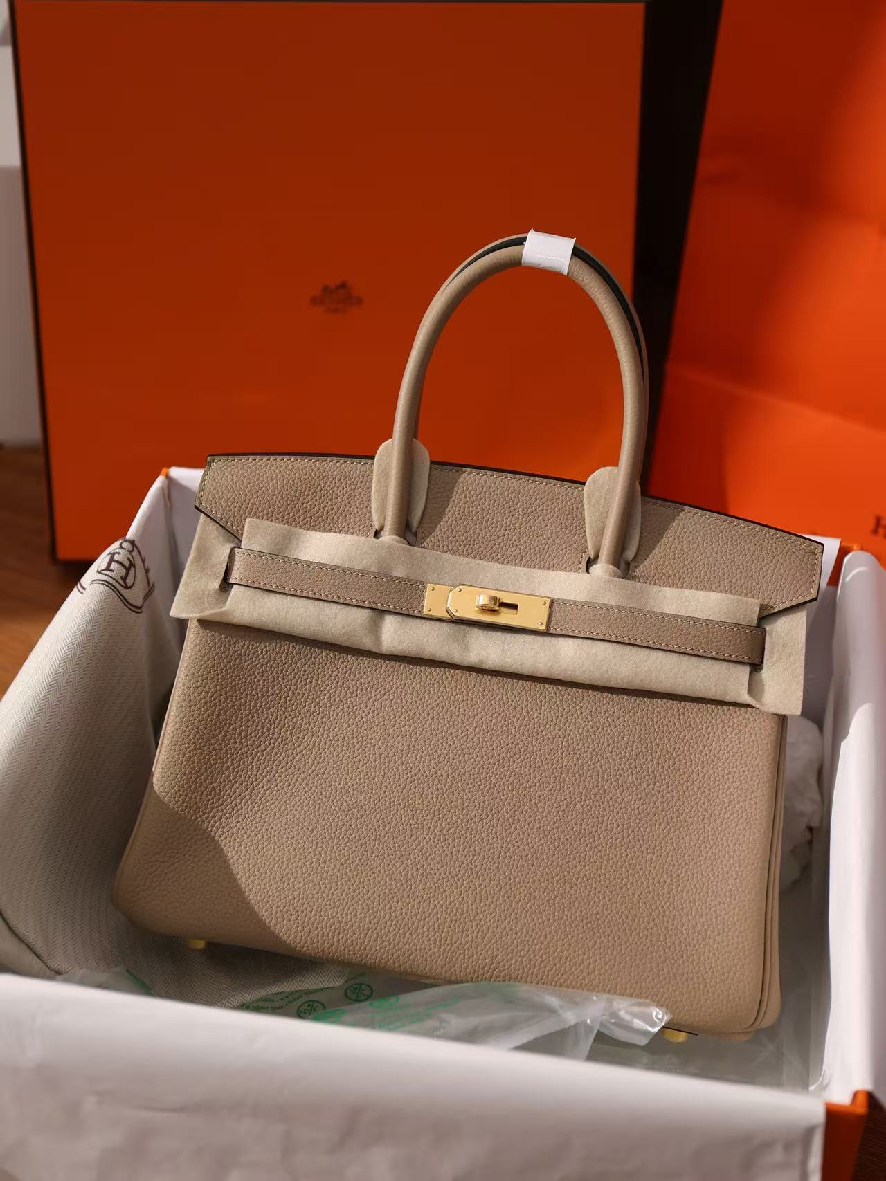 Birkin 30cm 风衣灰金扣 - Image 3