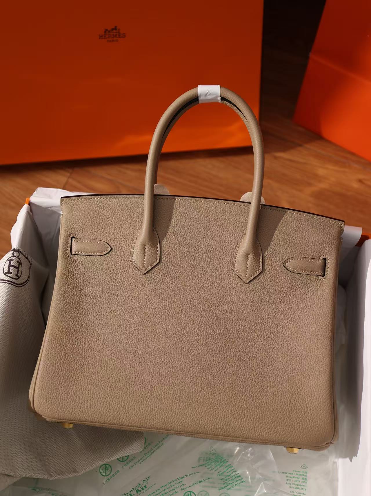 Birkin 30cm 风衣灰金扣 - Image 5