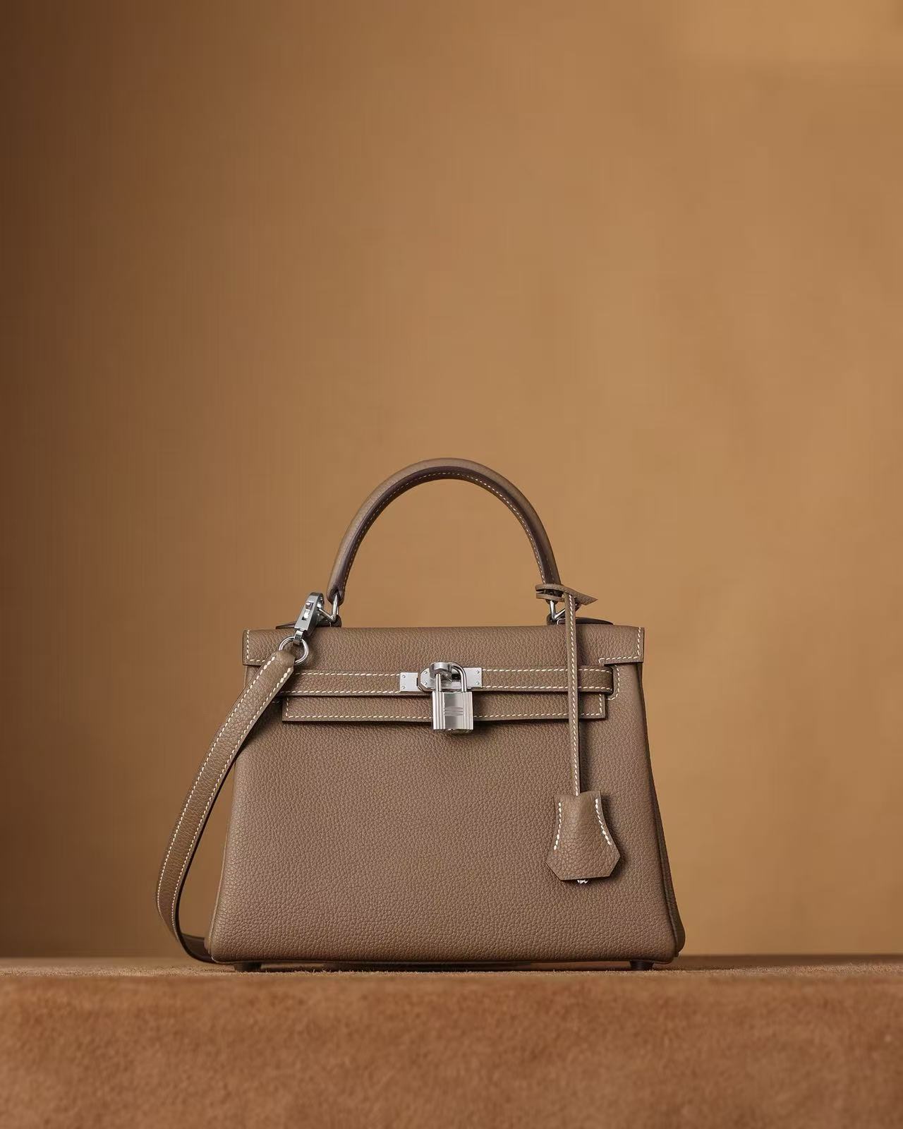 Kelly 25cm 内缝 大象灰 银扣 Togo皮 - Image 2