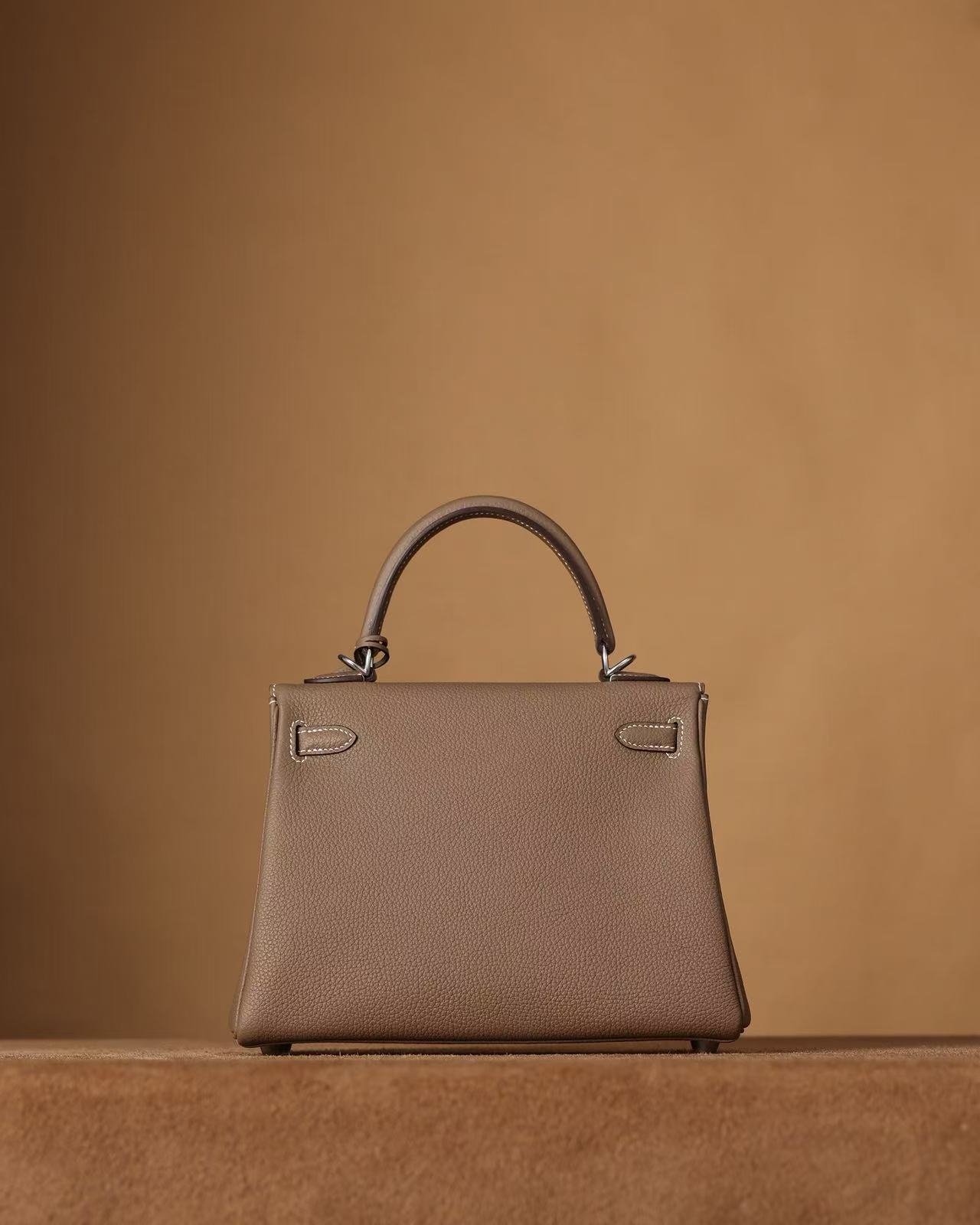 Kelly 25cm 内缝 大象灰 银扣 Togo皮 - Image 3