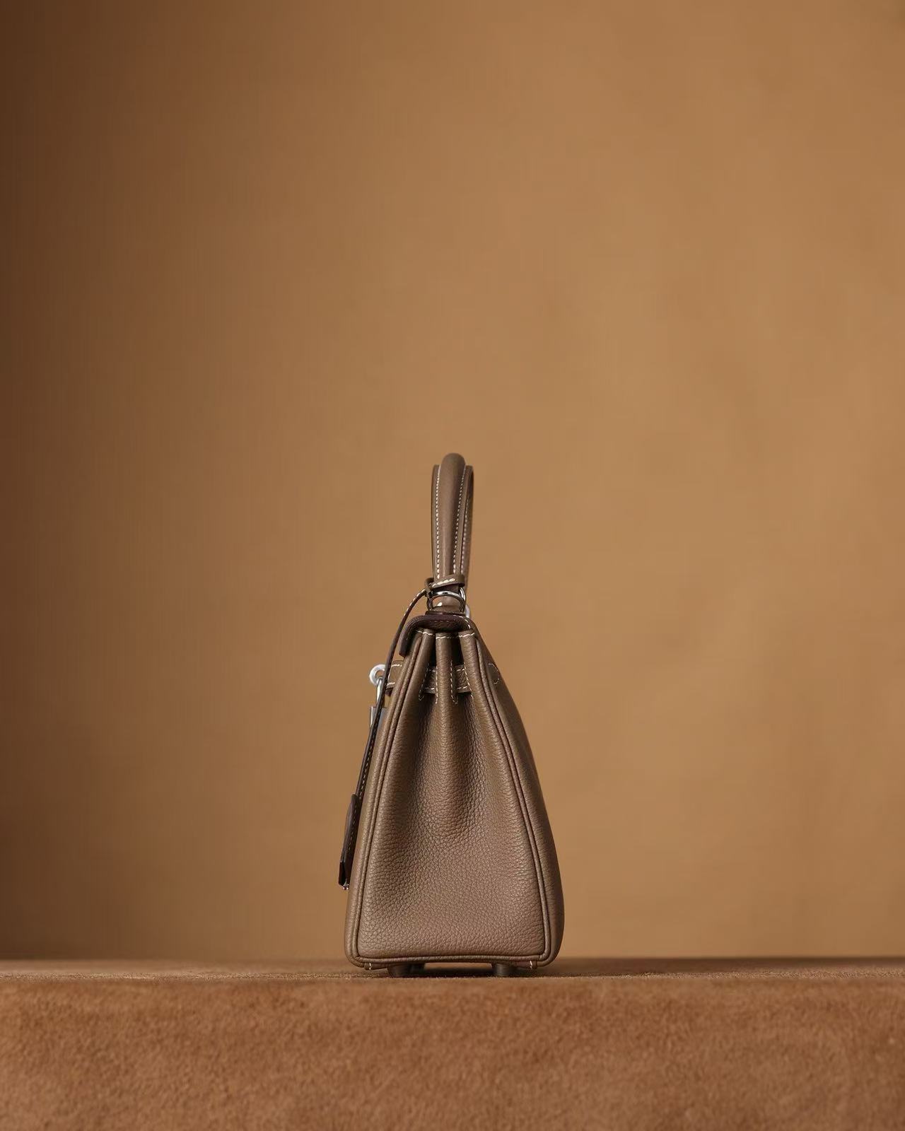 Kelly 25cm 内缝 大象灰 银扣 Togo皮 - Image 4